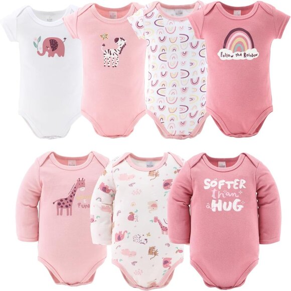 Charming 23-Piece Baby Layette Gift Set for Girls - Rainbow Safari Style - Picture 3 of 7